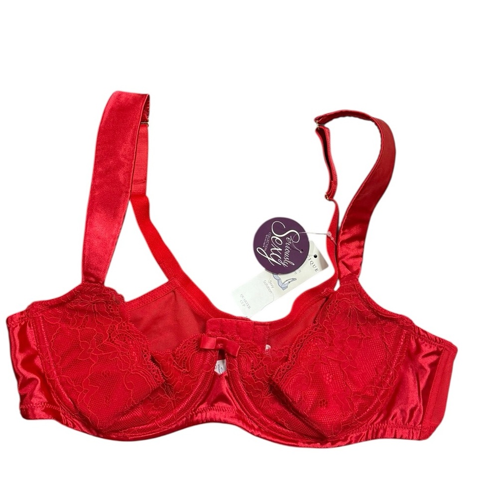 NWT Cacique by Lane Bryant Sexy Solution Vibrant Red Lace Bra 38C
